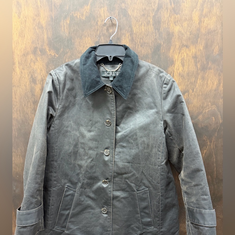 J‎ CREW SMALL Coated Barn Jacket $278 - Picture 3 of 5